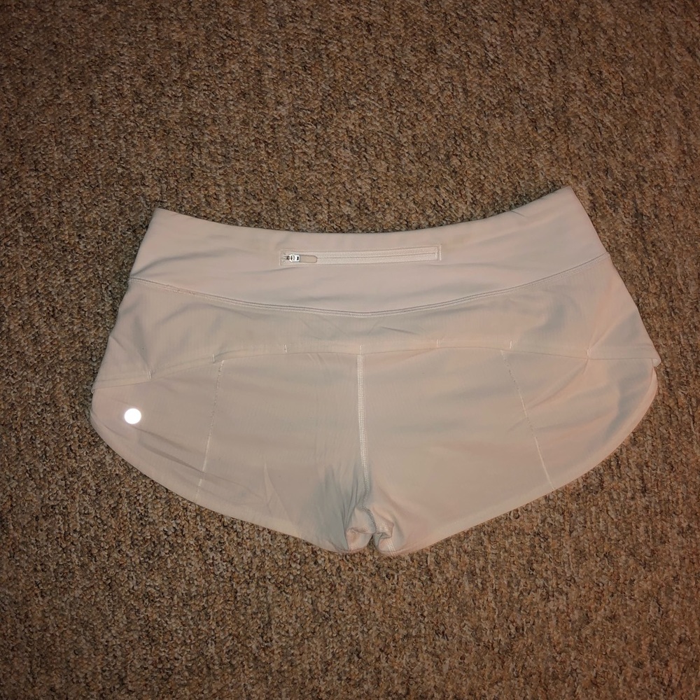 White lululemon speed shorts!